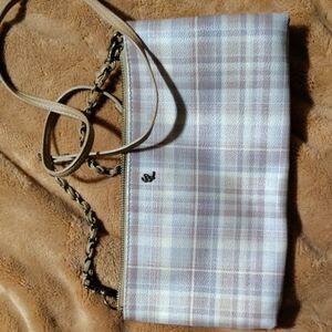 Elliott Lucca Beige Plaid Crossbody Bag